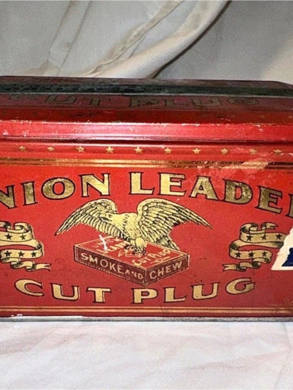 Union Leader Cut Plug tobacco tin Decor